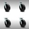 Service Caster 8 Inch SS Polyolefin Swivel Caster Set with Ball Bearing and Swivel Lock SCC SCC-SS30S820-POB-BSL-4 - alternate 1